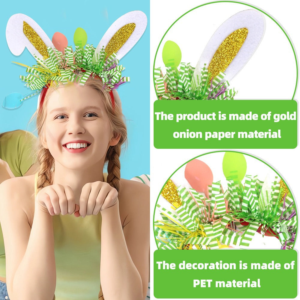 Wholesale Easter decorations holiday party party event dress up cartoon cute rabbit rabbit ears decoration headband headdress